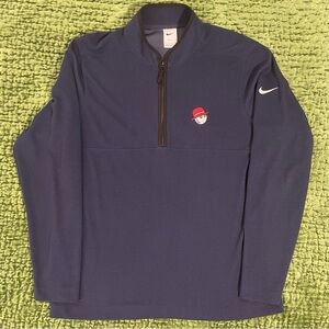 Malbon Nike Blue Quarter-Zip Pullover